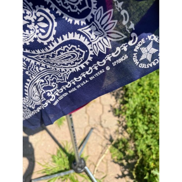 Vintage Blue Bandanna Half Apron Western Farmhouse - Picture 2 of 16